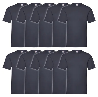 Produktbild von 10er Pack Fruit of the Loom Valueweight T-Shirt Farbe: deep navy Größe: 2XL