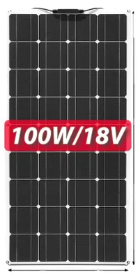 Productafbeelding van Zonnepaneel, flexibel ontwerp, hoge efficiëntie, ETFE, 100W, 1175x540mm