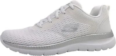 Image de Skechers Damen Sneaker BOUNTIFUL - QUICK PATH 29946-37, 29946-38, 29946-39, 29946-40, 29946-41, 30002-39, 30002-40, 30002-41 SKE-12607 blanc/argent 39