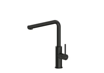 Produktbild von NABER Armatur NAMOR 3 in SCHWARZ MATT mit schwenkbarem Festauslauf / Küchenarmatur / Einhebelmischer