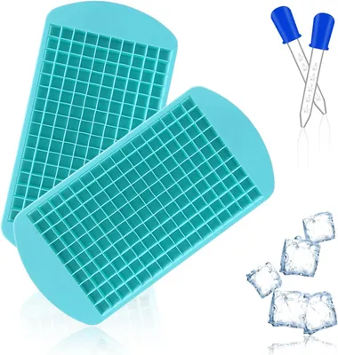 Immagine prodotto di Stampini per cubetti di ghiaccio quadrati – Stampini per ghiaccio facili da svuotare, ideali per il whisky