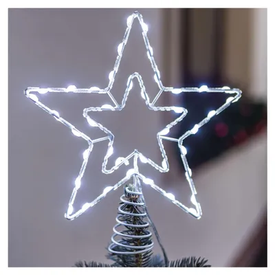 Obrázok produktu pre Štandardná LED vianočná hviezda EMOS, 28,5 cm, vnútorná a vonkajšia, studená biela, D1ZC01