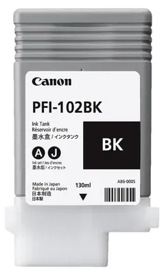 Immagine prodotto di Canon PFI-102 BK - 130 ml - Nero a base di coloranti - Originale - Serbatoio d'inchiostro - per imagePROGRAF iPF510, iPF610, iPF650, iPF6