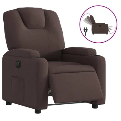 Produktbild von vidaXL Relaxsessel Elektrisch Dunkelbraun Stoff