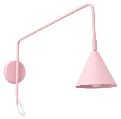 Produktbild von Wandleuchte NOX 1 rosa mit Schalter 1xE14 10W Stahl 30x61x14cm Sollux Lighting