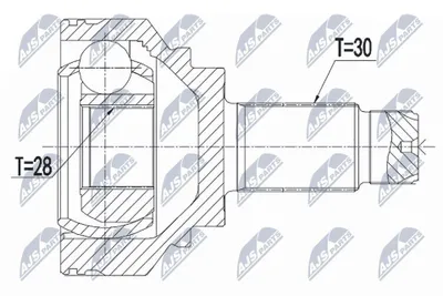 Produktbild von NTY Gelenksatz Antriebswelle Hinten Links Hinten Rechts für BMW 3 Touring (E91) NPZ-BM-028