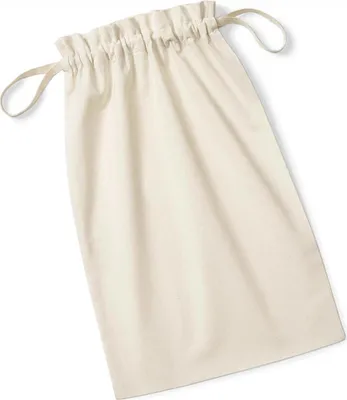 Immagine prodotto di Westford Mill W118 | Borsa in Cotonelogico con cordoncino 10x15 (XS), 30x47 (L) - Colore: Naturale - Taglia: XS