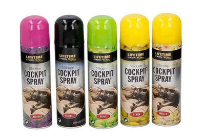 Produktbild von Cockpit-Spray 2 × 225 ml 2 Stück Zitrone Duft Cockpitpflege Kunststoffpflege Cockpit-Reiniger Auto Innenreinigung Pflegespray