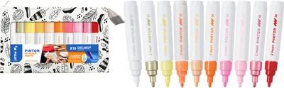 Produktbild von PILOT PINTOR My Colour Palette 4.5 Kreativmarker 10er Set - Warm Colors