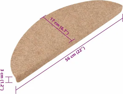 Produktbild von vidaXL Samolepiace podložky na kroky 15 ks 56x17x3 cm béžová