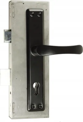 Produktbild von Einsteckschloss FEINZ 90/63 Schwarz Robust Sicher für Türen und Tore