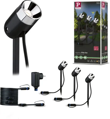 Image de Paulmann Plug & Shine Projecteur de jardin LED Pike Set de base