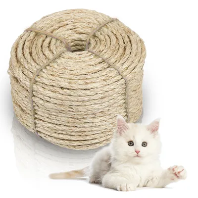 Obrázek produktu pro Wolketon Pet Sisalové lano Cat Scratch Rope Cat Tree Rope 6000*0,8 cm