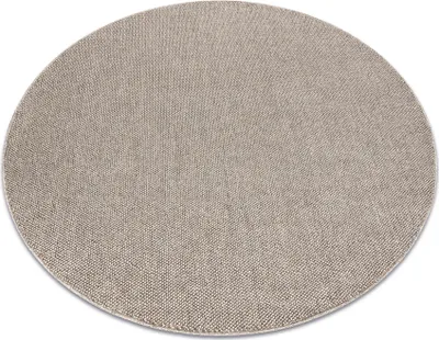 Zdjęcie produktu dla Dywan CASABLANCA LOOM koło  pętelkowy, miękki indoor & outdoor brązowy koło 80 cm