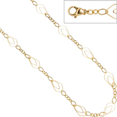 Produktbild von JOBO Halskette Kette 925 Sterling Silber gold vergoldet 80 cm Karabiner