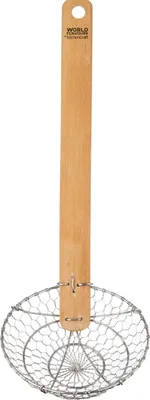Produktbild von KitchenCraft World of Flavours Chinesischer Schaumlöffel mit Griff of Holz of Bambus, 33 cm, 13"