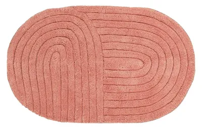 Produktbild von TENDANCE | Badezimmerteppich - 50 x 85 cm - Boho - rosa - Baumwolle - Weich - Saugfähig