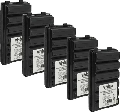 Produktbild von vhbw 5x Akku Ersatz für Yaesu Vertex FNB-64H, FNB-57, FNB-88, FNB-64, FNB-83, AAJ66X001, FNB-83H für Funkgerät, Walkie Talkie (1800 mAh, 7,2 V, NiMH)