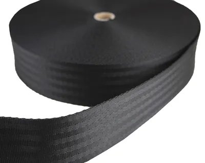 Gurtband 50 mm x 25 m, schwarz, 100% Nylon, robust