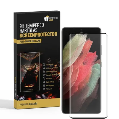 Produktbild von 5x 9H Panzerglas für Samsung Galaxy S21 Ultra FULL CURVED Displayschutz Schutzglas Panzerfolie Schutzfolie Hartglas Displayglas Tempered Glasfolie Sicherheitsglas Echtglas