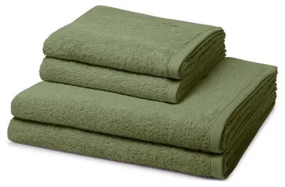 Produktbild von Ross Vita 2 X Handtuch 2 X Duschtuch im Set Weiches Material mit hohem Flächengewicht, Modische Farben für frische Akzente, Elegante Bordüre und Logo-Stickerei