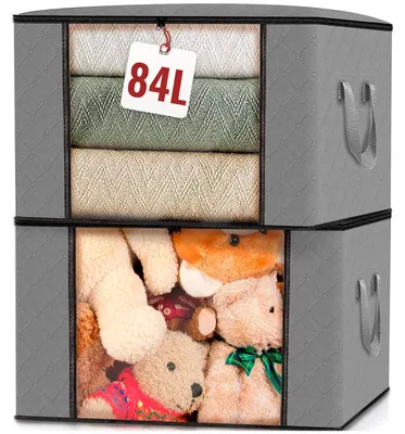 Produktbild von Omgoods – Set aus 2 Aufbewahrungsboxen mit transparenten Sichtfenstern