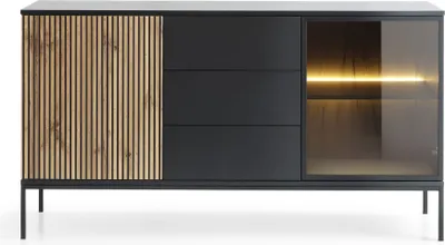 Produktbild von Moderne Kommode mit Schublade und Tür  Flur & Diele Sideboard Schrank Highboard | Wohnzimmer, Kinderzimmer, Esszimmer - Sentino SSZ154