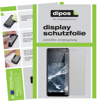 Produktbild von 2x Schutzfolie für Nokia 5.1 matt Displayschutzfolie Folie Display Schutz dipos
