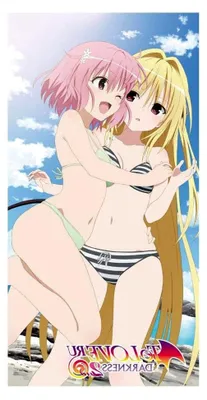 Produktbild von To Love Ru - Momo & Yami Badetuch / Strandtuch / Handtuch 150 x 75 cm
