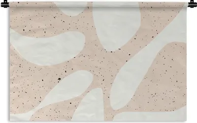 Produktbild von MuchoWow® Wandteppich Wandbehang Pflanzen - Abstrakt - Rosa - Pastell 90x60 cm Tapisserie Dekoration Wandtuch - Wandskulpturen - Bildteppich