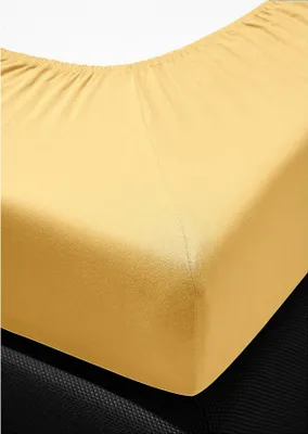 Produktbild von Irisette Mako-Jersey Spannbetttuch Jupiter 0008  Farbe honig Größe  150 x 200 cm