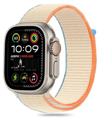 Produktbild von Tech-Protect Nylon Apple Watch 6 / 7 / 8 / 9 / 10 / Se / Ultra 1 / 2 (44 / 45 / 46 / 49 Mm) Creme