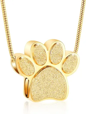 Imagen del producto de Mini urna para mascotas con huella, para perros y gatos, pequeña urna para cenizas, colgante conmemorativo