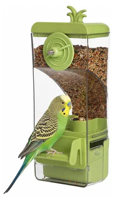 Productafbeelding van Voerbak Vogelvoederbak - Automatisch - Zitstok - 350 ml - Groen