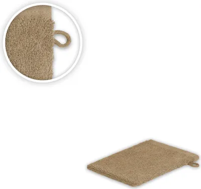 Produktbild von 20 x Waschhandschuh 500 g/m² 15 x 21 cm Sand