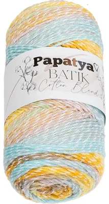 Produktbild von PAPATYA Baumwolle BLEND batik - 100g / 225 m - Weiß,Hellblau,Rosa