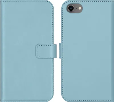 Obrázek produktu pro Selencia kožené pouzdro s klopou iPhone SE (2022 / 2020) / 8 / 7 / 6(s) - Air Blue