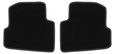 Zdjęcie produktu dla Dywaniki samochodowe welurowe tylne do: Skoda Fabia II (2007-2014, hatchback, kombi) czarne, dopasowane – wariant W0466