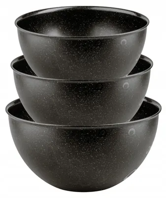 Obrázek produktu pro Practic Sada plastových kuchyňských misek 3 ks černé