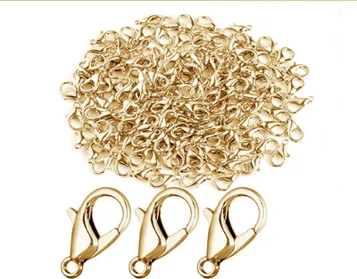 Produktbild von 100x Karabiner Miniblings Verschluss 12x6mm Material Basteln DIY vergoldet