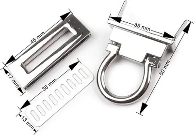 Produktbild von 1 Taschenschloss 17x45mm Schloss für Taschen, Drehverschluss Drehschloss Farbwahl, Farbe:altmessing
