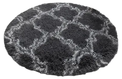 Produktbild von Flauschiger Runder Teppich 60 cm, Plüsch-Shaggy-Teppich Für Kinderzimmer, Weicher Faux-Pelz-Teppich Für Mädchenzimmer