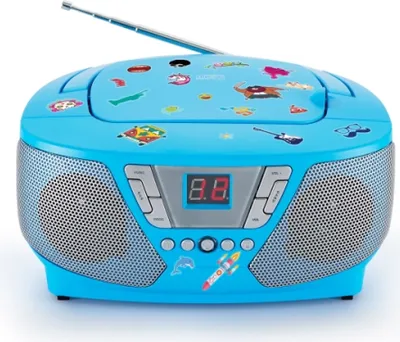 Produktbild von Bigben Interactive CD60RSSTICK Prenosné detské rádio, FM, CD-Audio, prenosný CD prehrávač, farba: modrá
