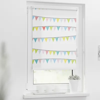 Obrázek produktu pro Lichtblick roleta Klemmfix, bez vrtání, neprůhledná, řetízek s praporkem - barevná 45 x 150 cm (š x d)