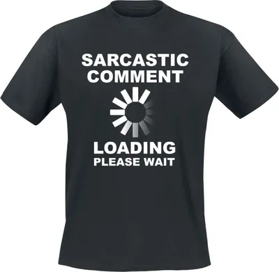 Produktbild von Sprüche T-Shirt Herren Sarcastic Comment schwarz L