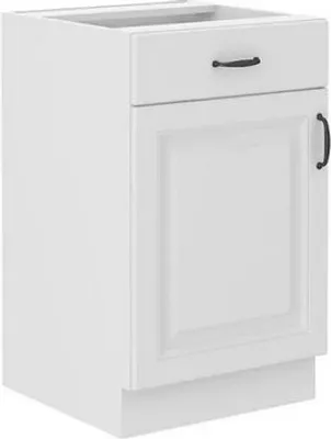 Image de Meuble bas de cuisine avec tiroir 50 cm FRYZIA - blanc