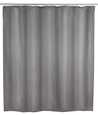 Immagine prodotto di WENKO Tenda da doccia antimuffa Uni Grey Poliestere Anelli Doccia Bagno