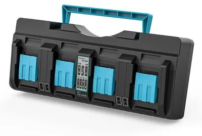 4-fach Ladegerät für Makita 18V Akkus, 4A, 18V Ausgang