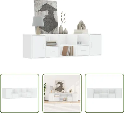 Obrázok produktu pre The Living Store Rohový regál biely 160x40x45 cm materiál na báze dreva