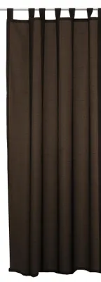 Produktbild von Vorhang braun 140x245 cm halbtransparent Seidenglanz Schlaufen Gardine Schlaufenschal